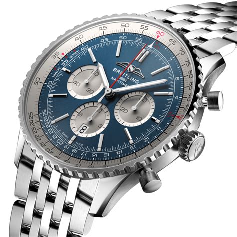 breitling edelstahl-herrenchronograph navitimer b01 46|Breitling Navitimer b01 for sale.